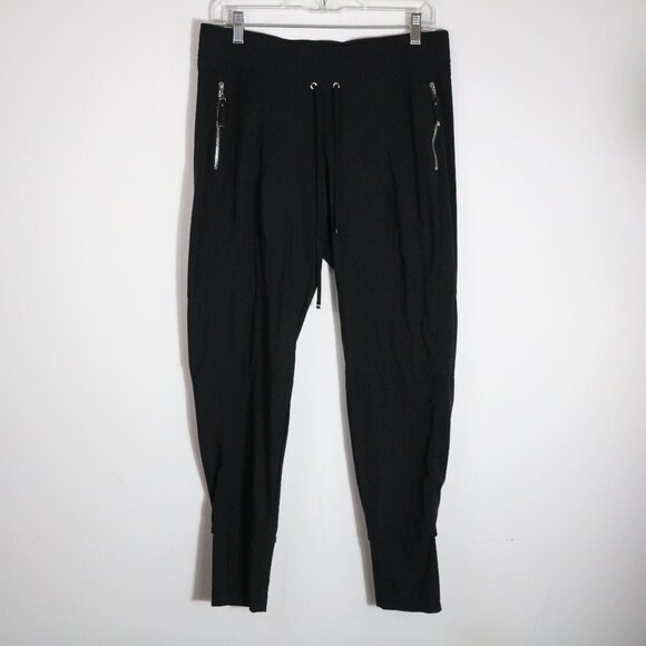 Raffaello Rossi Candy Jogger Pants Womens 40 US 10 Black Pull On 251278 - Picture 1 of 6